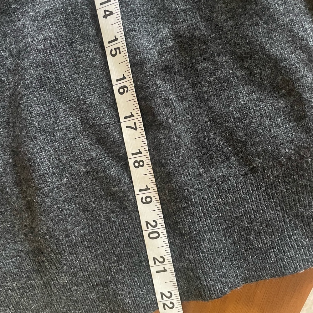 Boden Grey Tulle Ruffle Neck Sweater - Picture 11 of 12